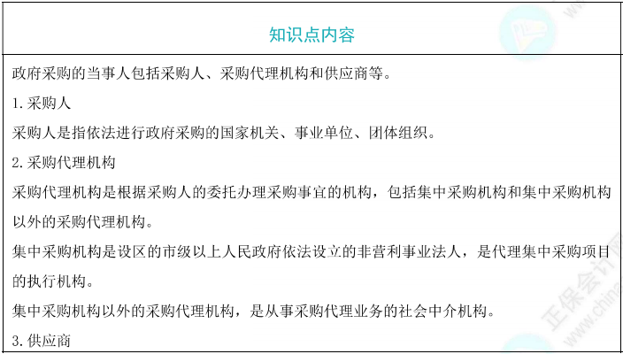 政府采購(gòu)當(dāng)事人